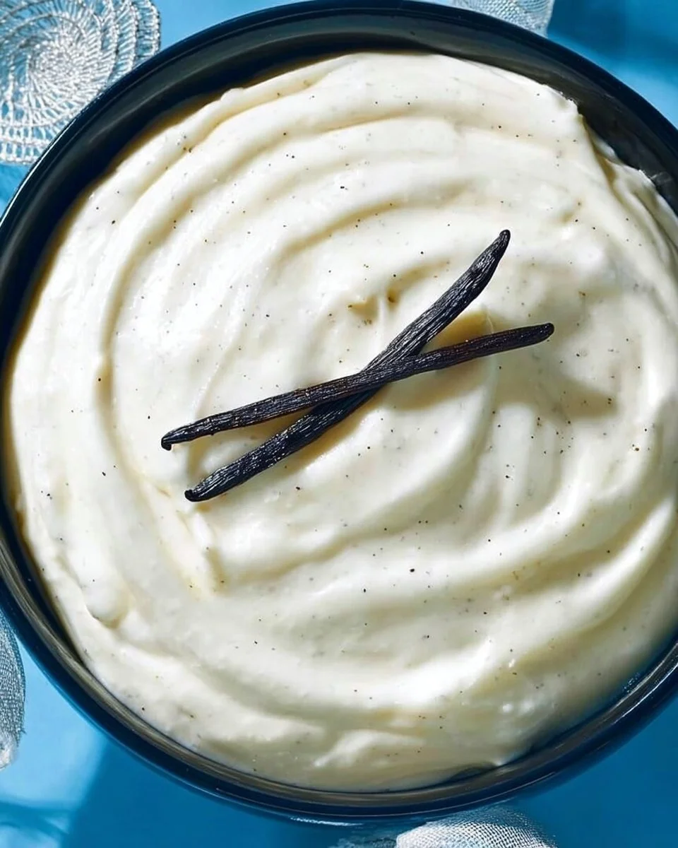 Vanilla Bean Cream Cheese Frosting on a cupcake with sprinkles