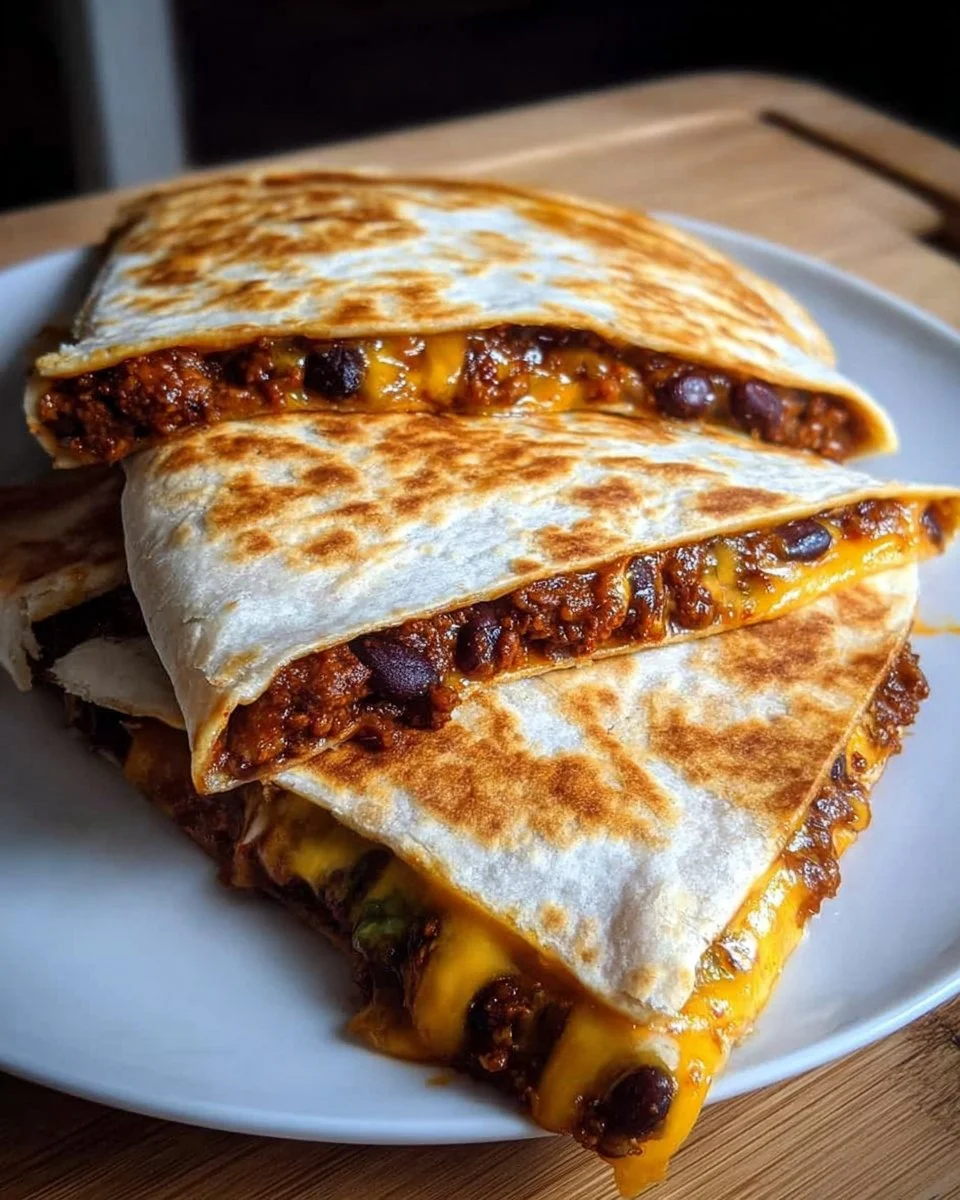 Vegan black bean quesadillas served with toppings and garnishes