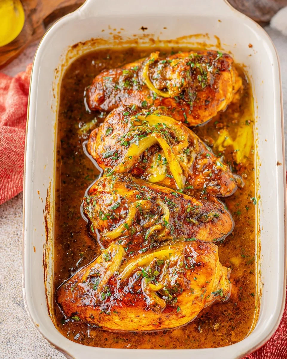 Deliciously baked Mississippi chicken seasoned to perfection