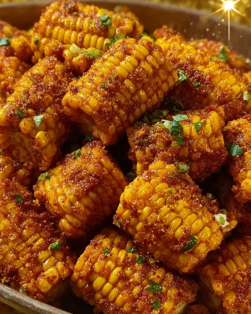 Delicious Cajun Fried Corn served as a copycat Wingstop recipe