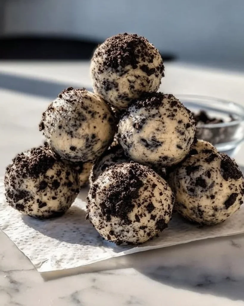Cream Cheese Oreo Protein Balls for a healthy snack option
