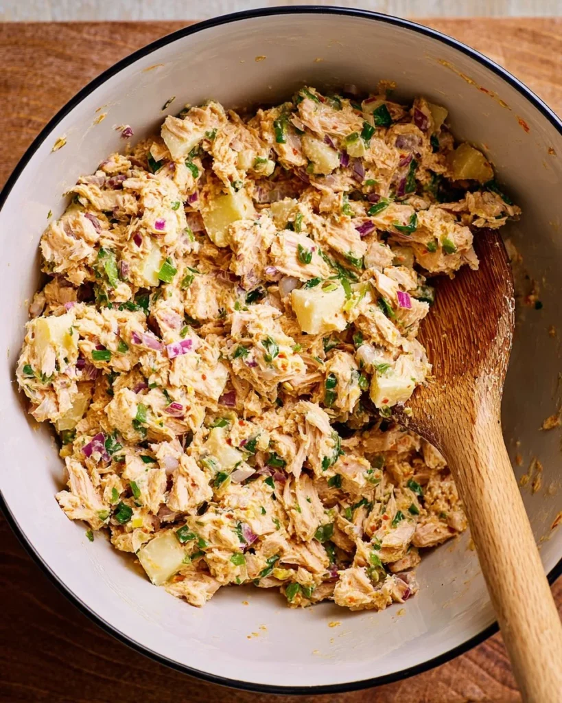 Creamy Asian chicken salad with Sriracha served in a bowl