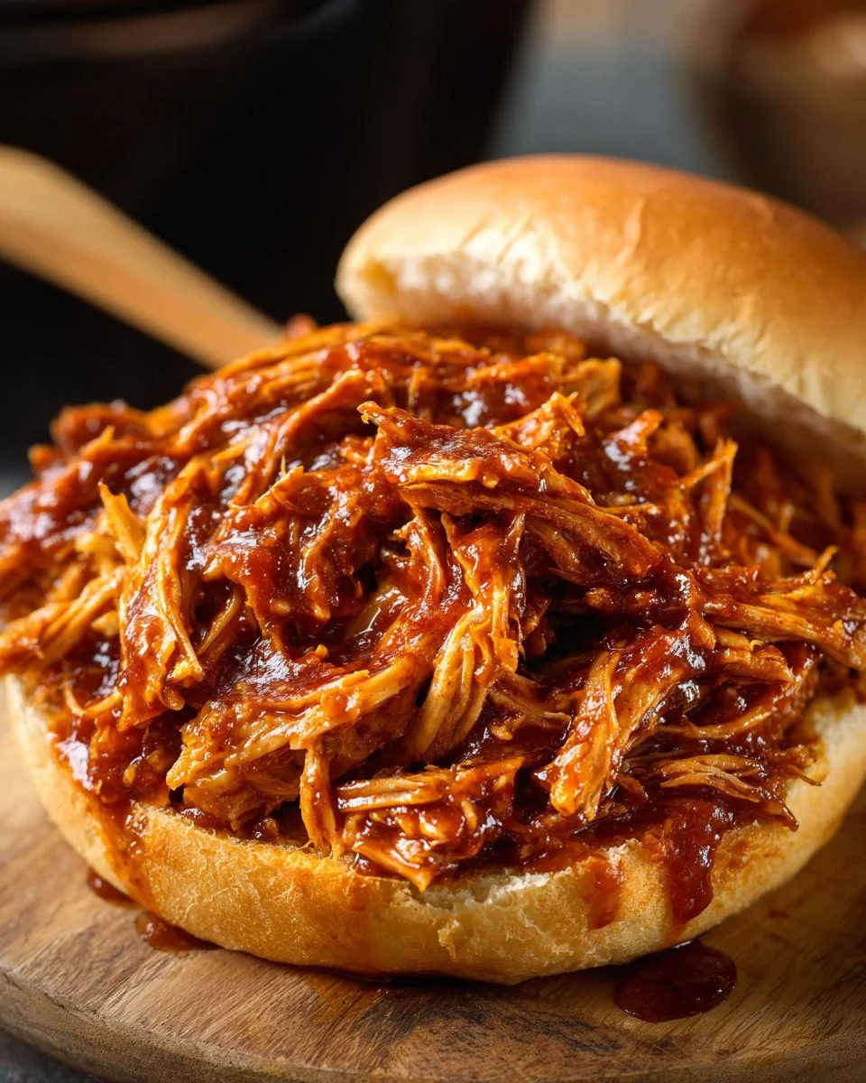 Delicious Crock Pot BBQ Chicken served with sides