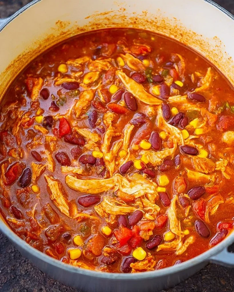 Bowl of easy 30-minute chicken enchilada soup topped with cheese and cilantro