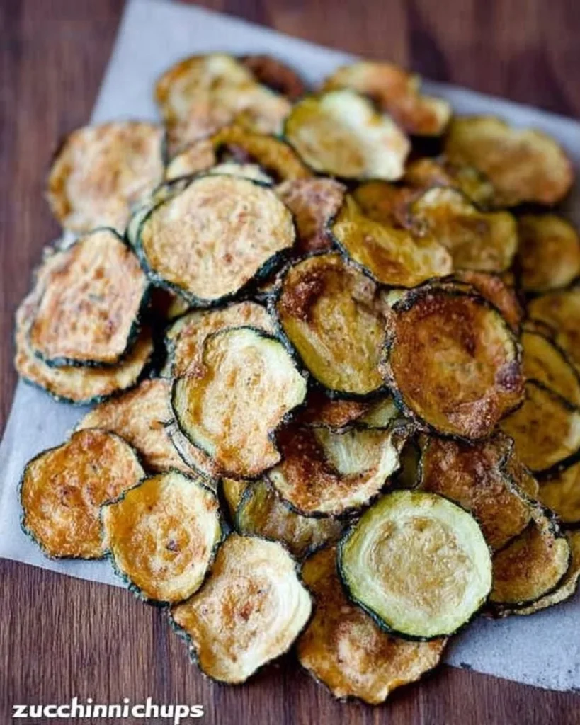 Easy baked zucchini chips recipe, a healthy and crunchy snack for families