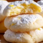 Easy lemon meltaway cookies ready to be enjoyed with a cup of tea.