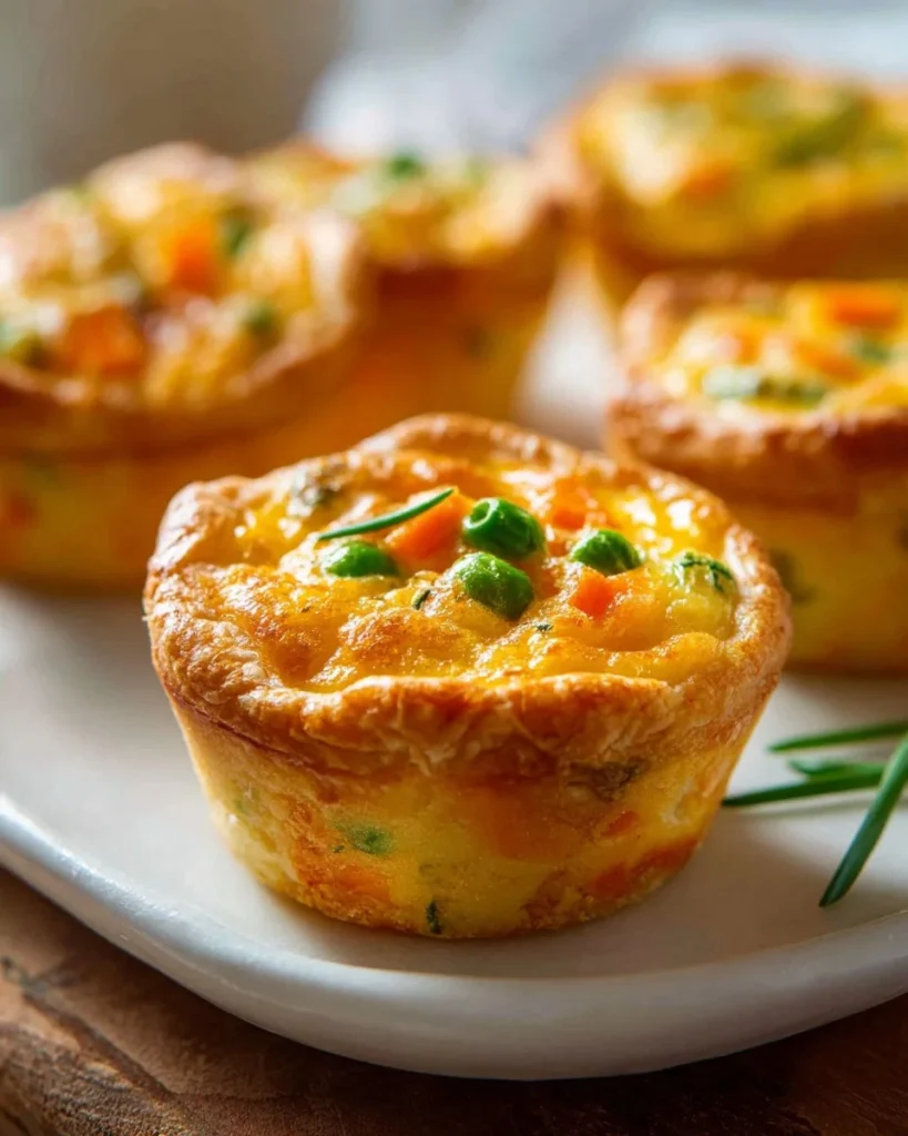 Delicious easy mini pot pies served in vibrant ceramic dishes