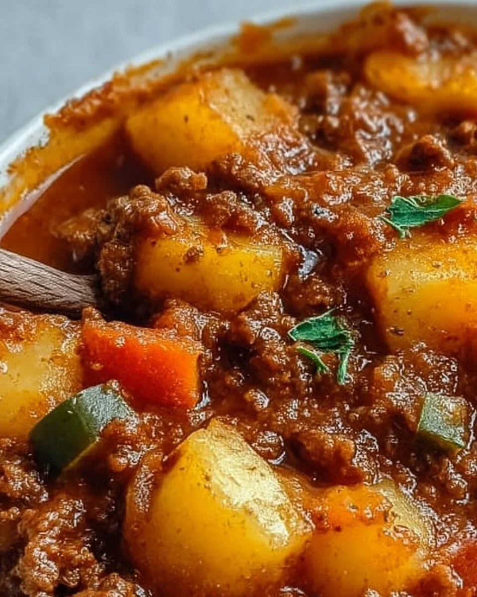 Delicious Hobo Casserole with ground beef and vegetables