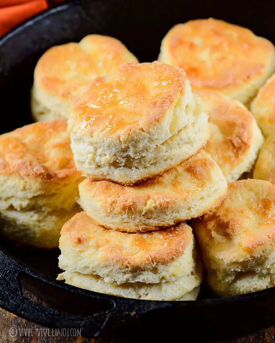 Homemade buttermilk biscuits served warm on a plate