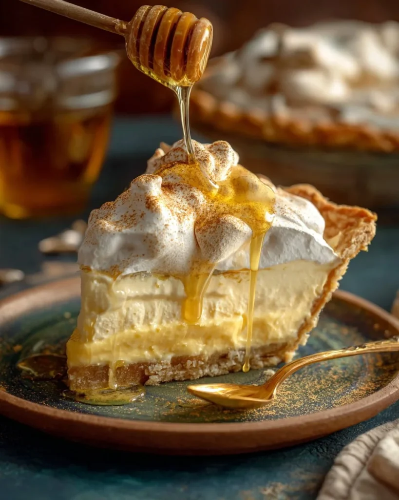 Delicious homemade Honey Pie with golden crust and sweet filling