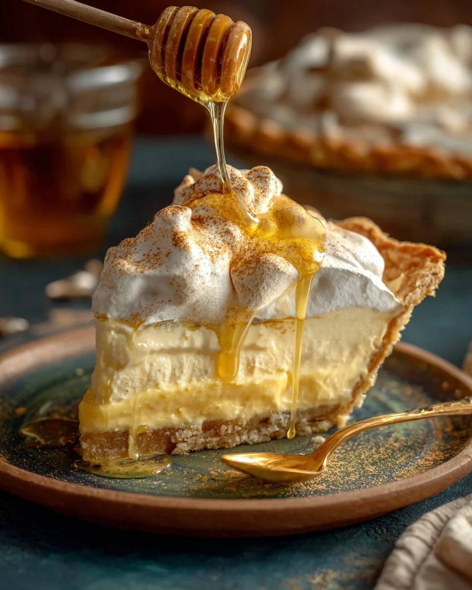 Delicious homemade Honey Pie with golden crust and sweet filling