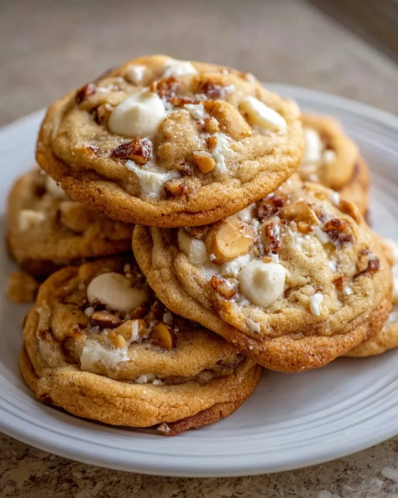 Delicious banana cream pie cookies topped with whipped cream and banana slices