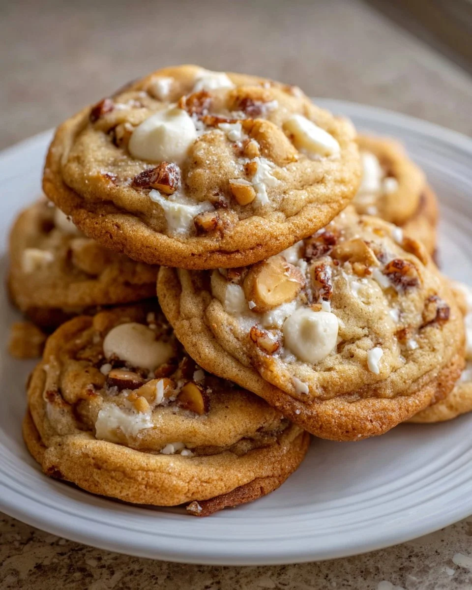 Delicious banana cream pie cookies topped with whipped cream and banana slices