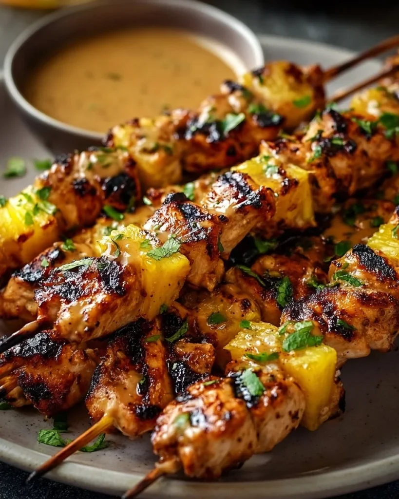 Irresistible Bang Bang Chicken skewers ready to be served