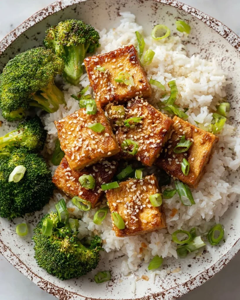 Delicious lemon pepper tofu dish served with fresh vegetables