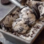 Delicious no churn cookies and cream ice cream in a bowl