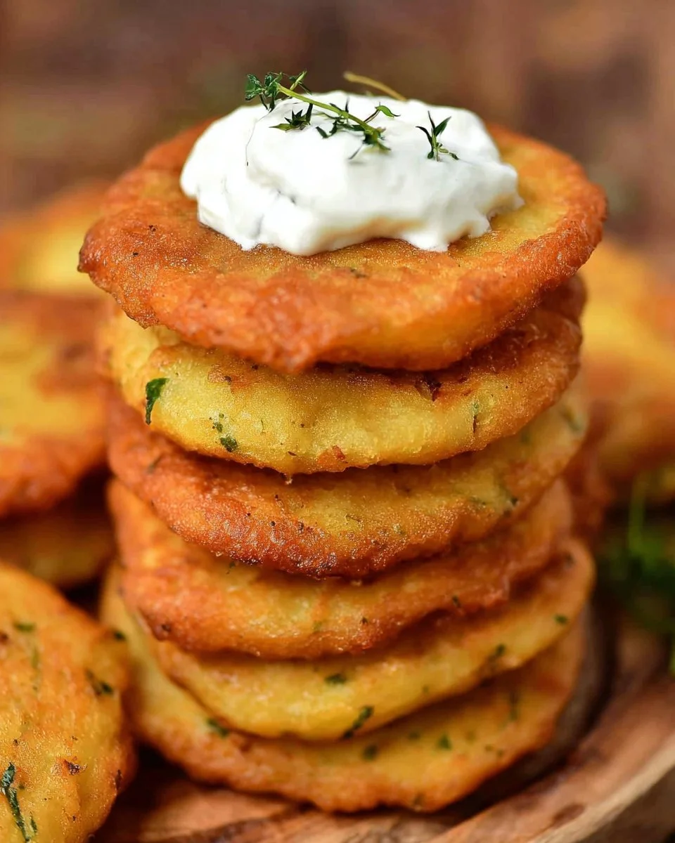 Delicious homemade potato pancakes served on a plate