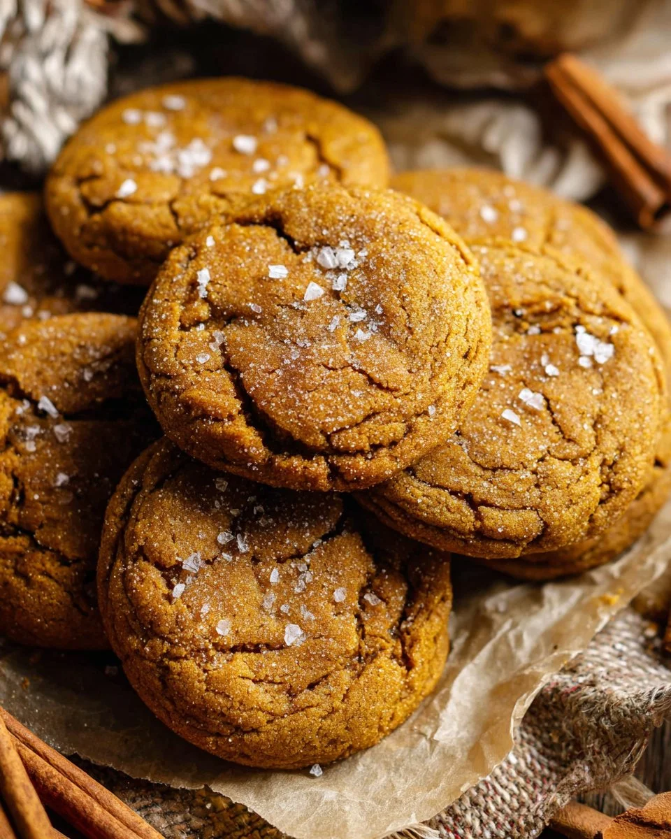 Soft and chewy vegan pumpkin cookies fresh out of the oven