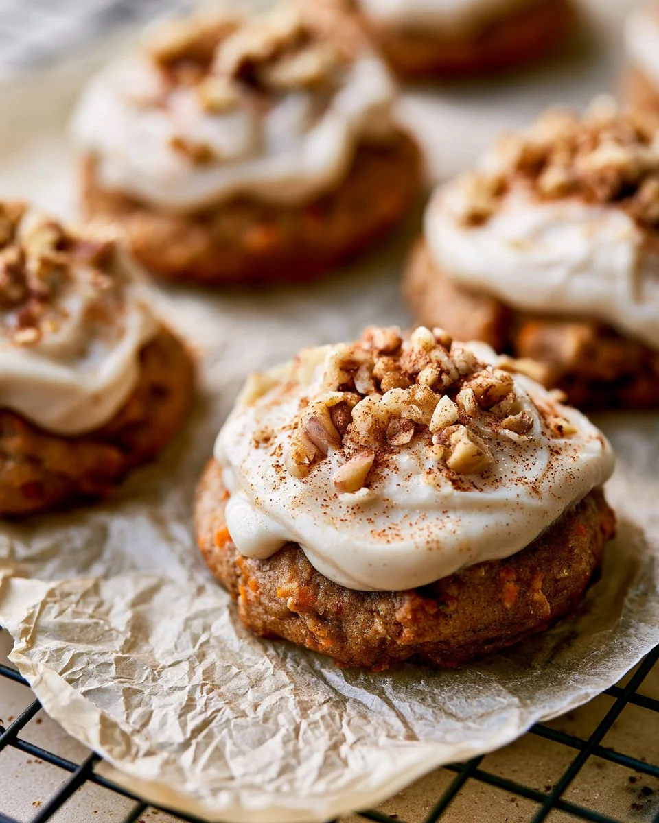 Delicious Carrot Apple Cookies on a plate, perfect for a healthy dessert.