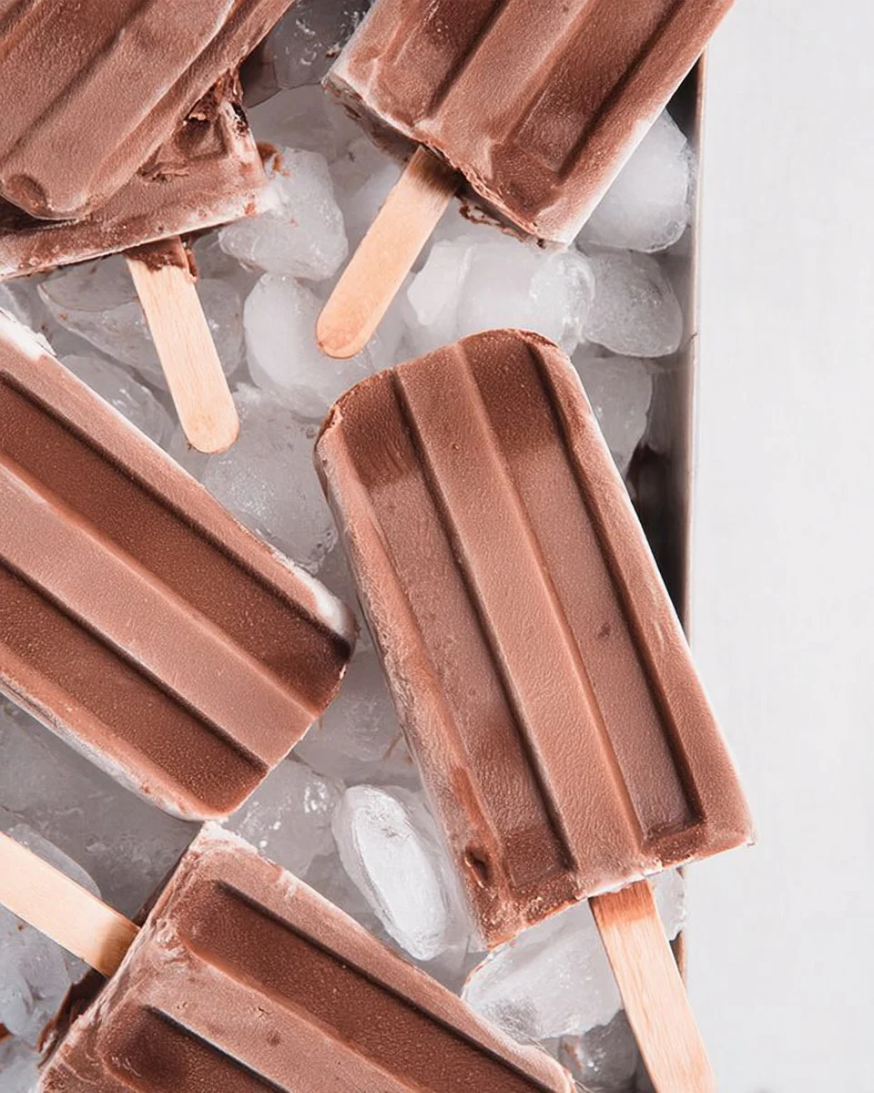 Delicious homemade fudgesicles made with rich chocolate flavor