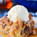 Deliciously baked sourdough bread pudding with creamy custard and caramelized top