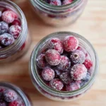 Bowl of 3-ingredient sugared cranberries ready for holiday gatherings
