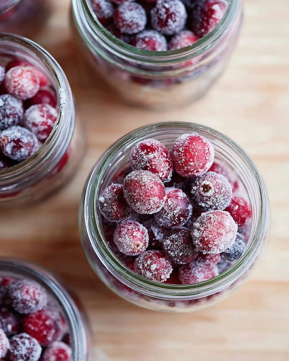 Bowl of 3-ingredient sugared cranberries ready for holiday gatherings
