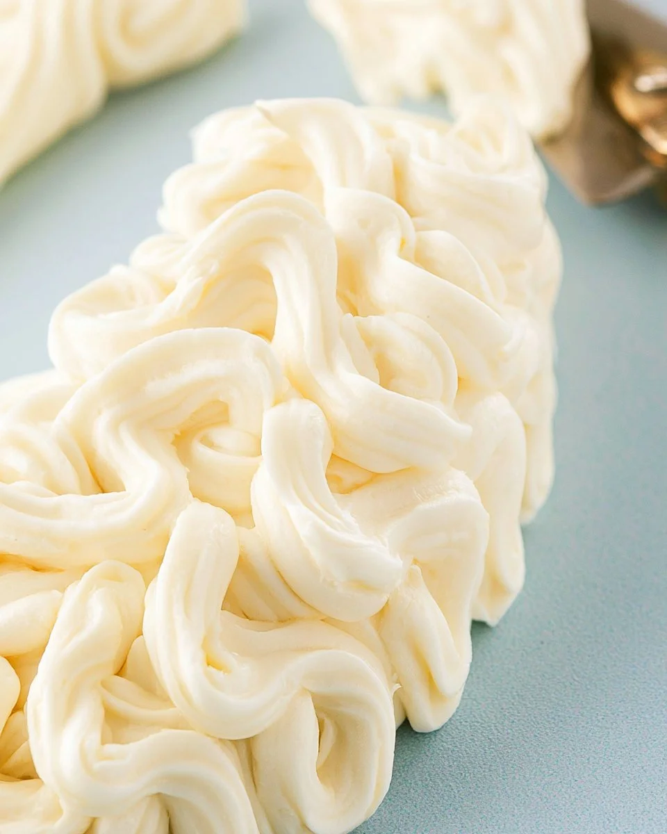 Delicious American buttercream frosting prepared for cake decoration.