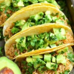 Delicious avocado turkey tacos with fresh ingredients and vibrant toppings.