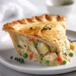 Delicious homemade Chicken Pot Pie with flaky crust and fresh vegetables.