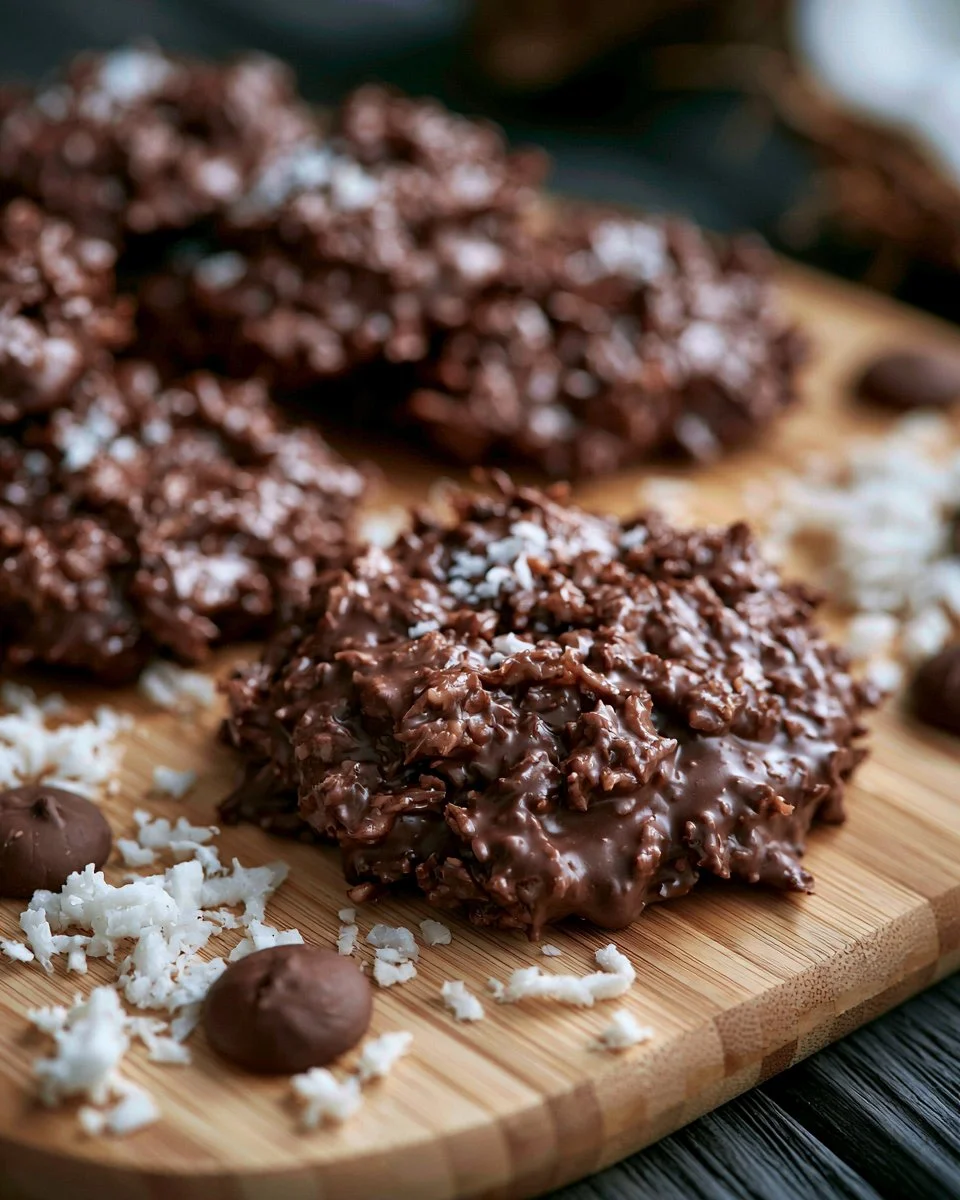 Delicious Chocolate Coconut Cookies with chocolate chunks and shredded coconut