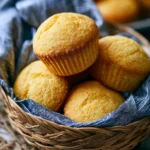 Freshly baked Corn Bread Muffins with golden edges and a soft texture.