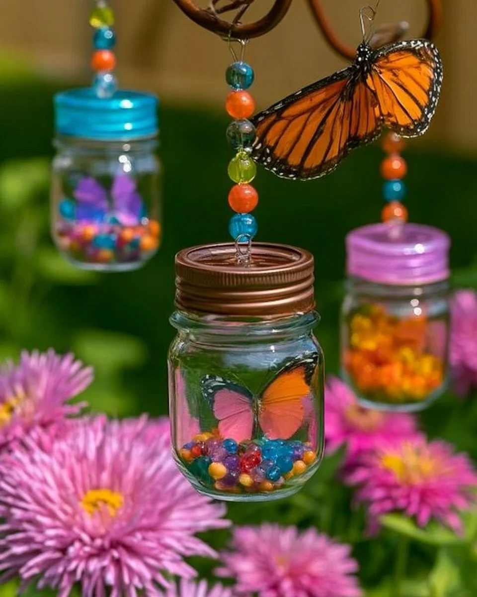 DIY colorful butterfly nectar feeders for a lively garden