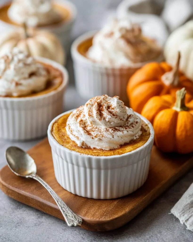 Delicious crustless pumpkin pie, perfect for Thanksgiving desserts