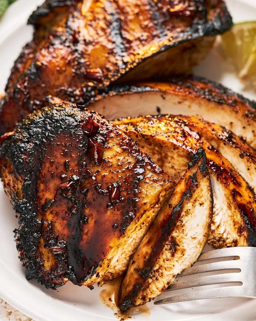 Grilled chicken marinated in balsamic sauce served with fresh herbs