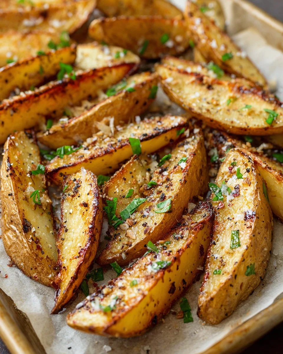 Grilled salt and vinegar potatoes served on a plate