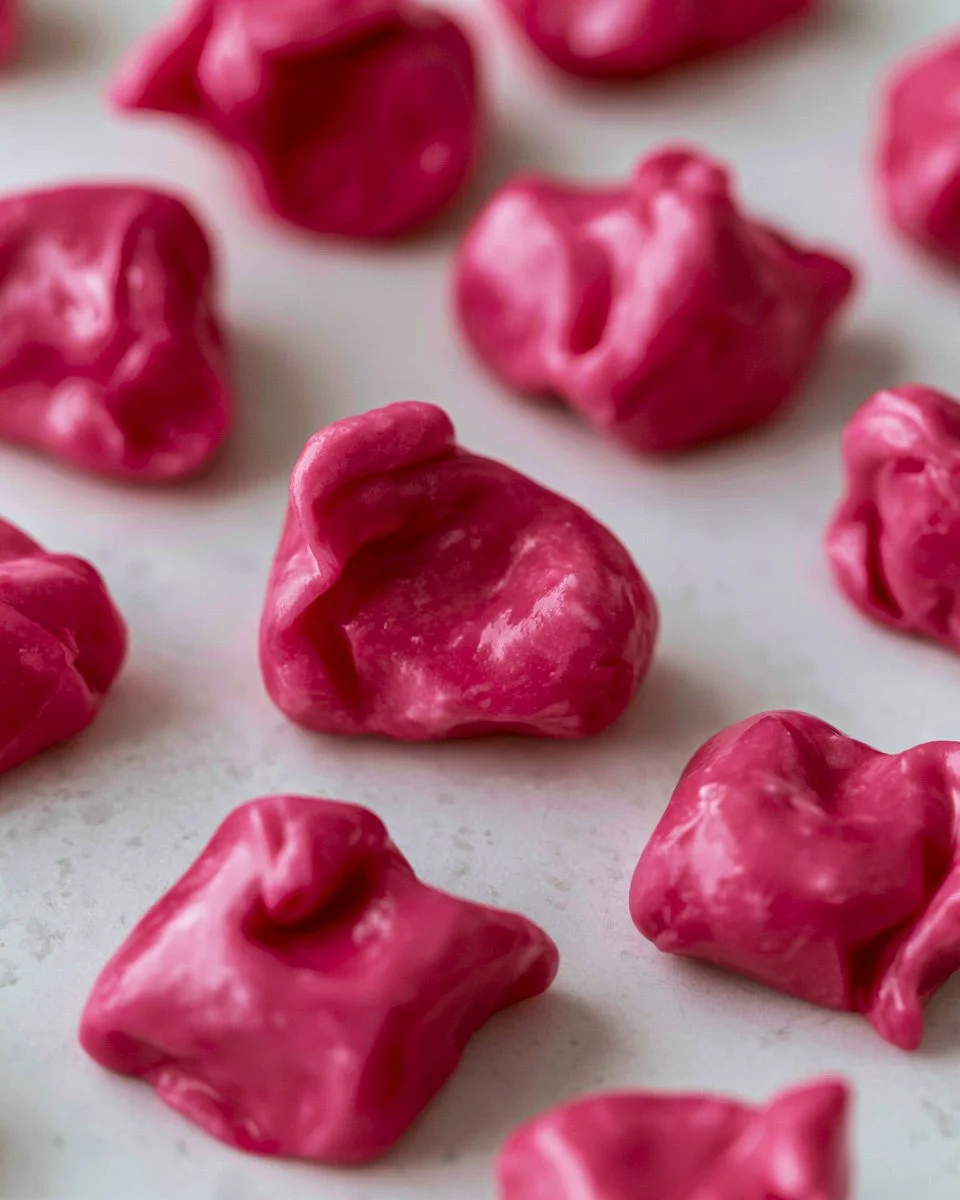 Homemade Kool-Aid Taffy served on a plate with colorful fruit garnishes