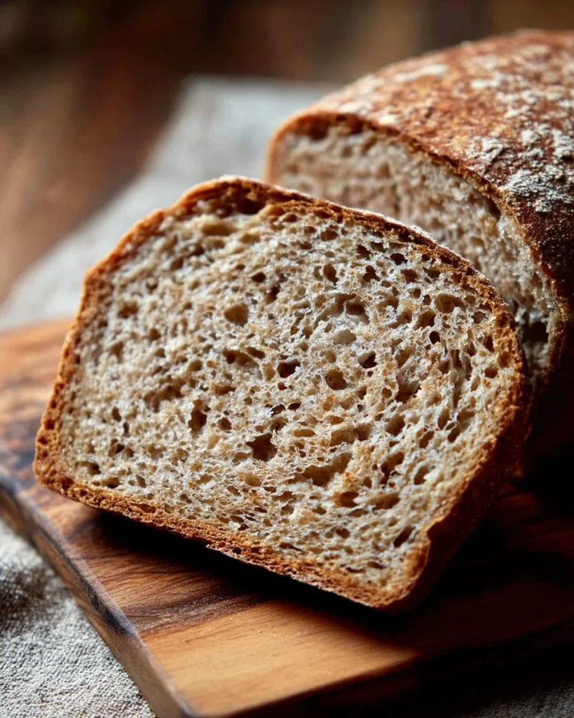 Homemade rye bread loaf with seeds and grains
