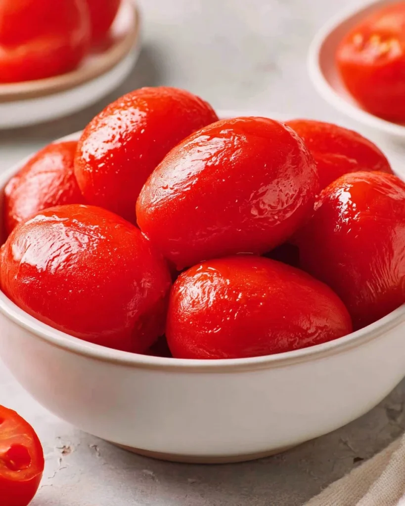 Steps to easily peel a tomato for cooking and salads