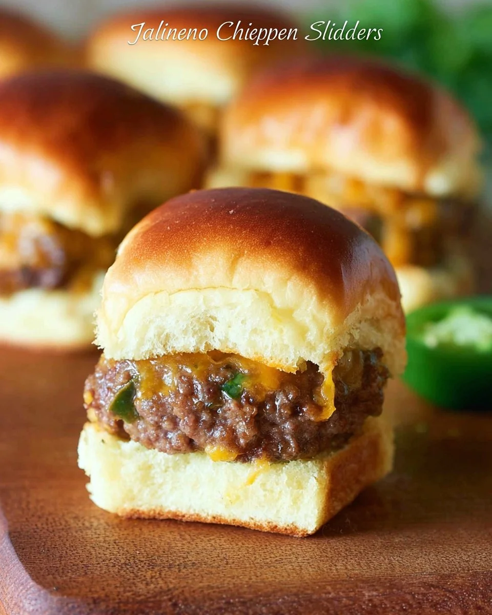 Delicious jalapeno cheddar sliders on a serving platter