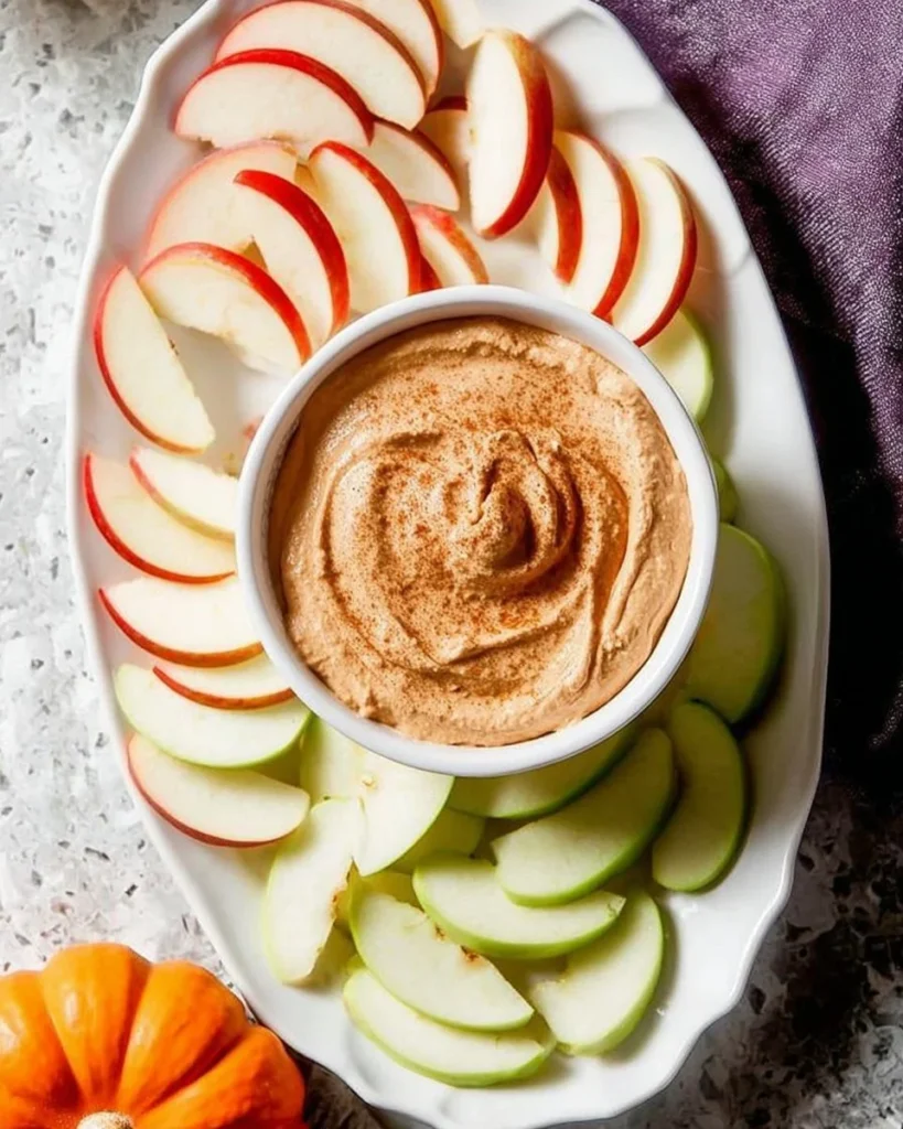 Delicious Pumpkin Pie Dip served with graham crackers and autumn spices