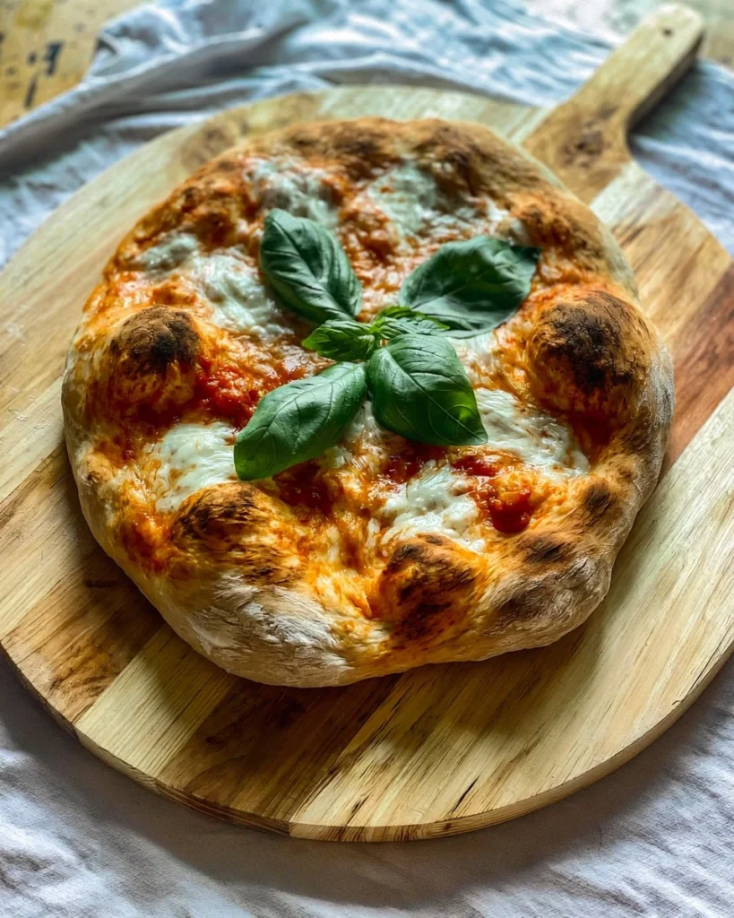 Simple 4-ingredient homemade pizza dough ready for making pizza