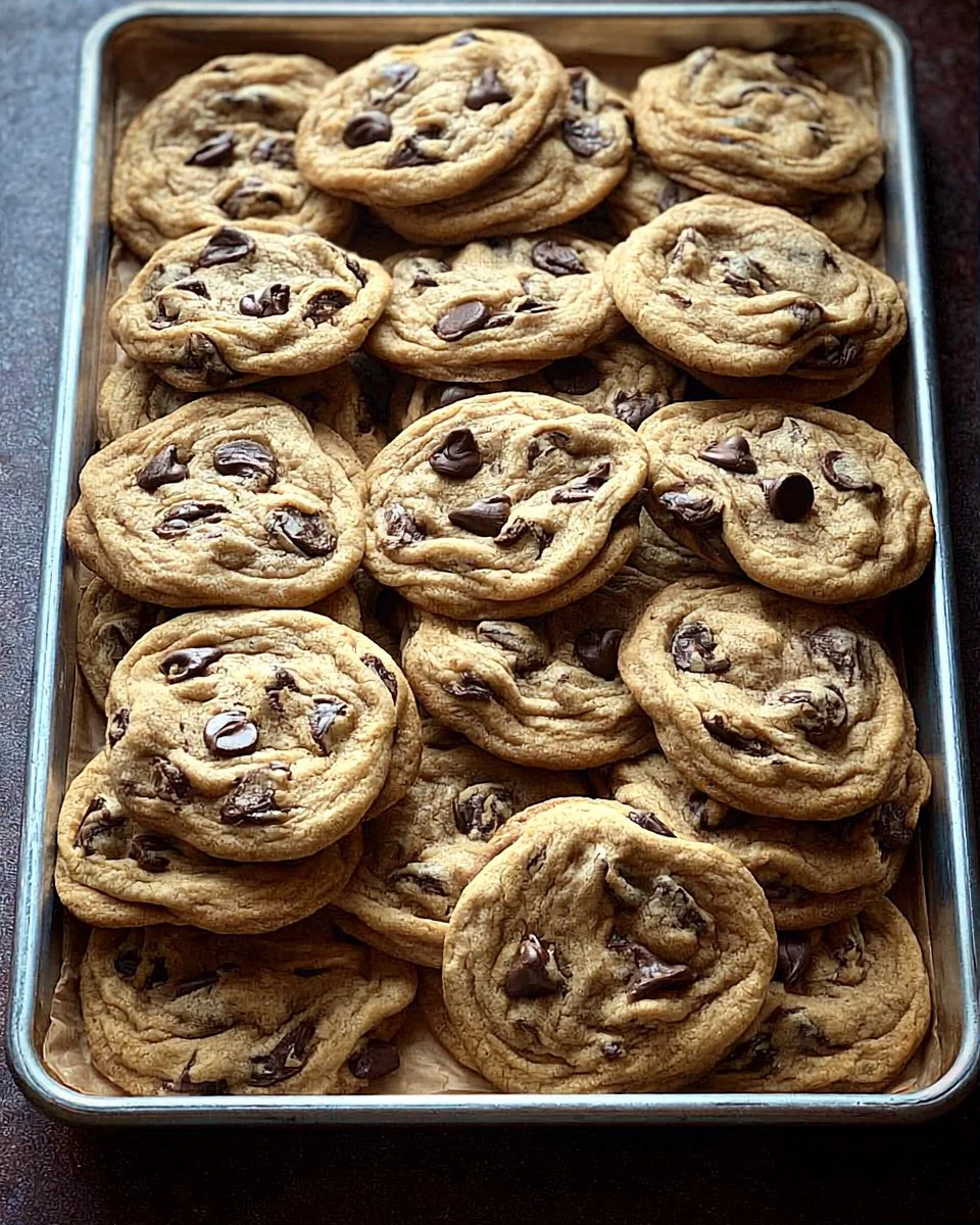 Soft and chewy chocolate chip cookies fresh out of the oven