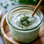 Bowl of Vegan Ranch Dressing made with cashews, no soak recipe
