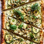 Delicious Zucchini and Goat Cheese Tart fresh from the oven.