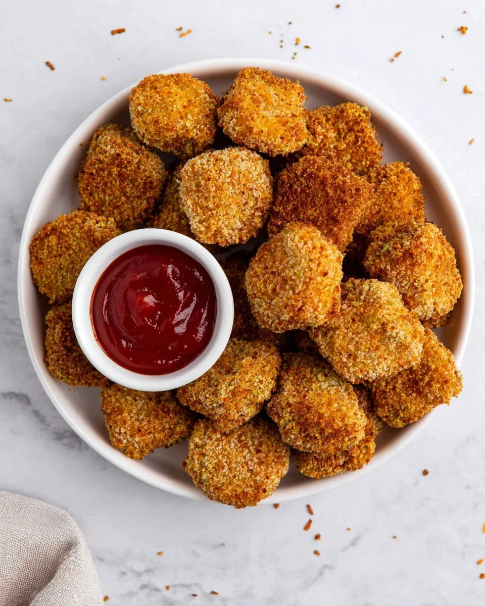Crispy and flavorful Jackfruit Nuggets served with dipping sauce