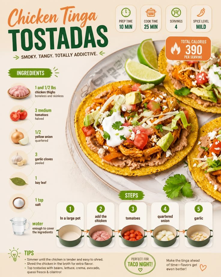 Chicken Tinga Tostadas