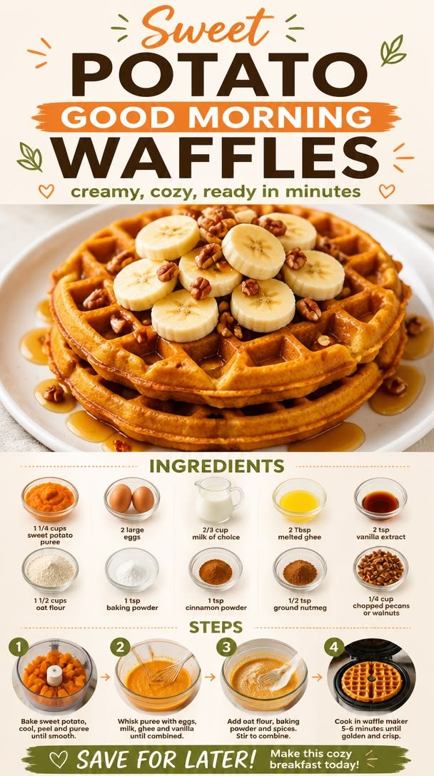 Sweet Potato Good Morning Waffles