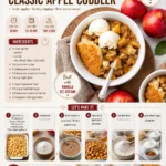 Delicious Classic Apple Cobbler with apples and crumbly topping