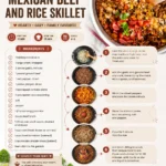 Mexican Beef and Rice Skillet served in a vibrant dish